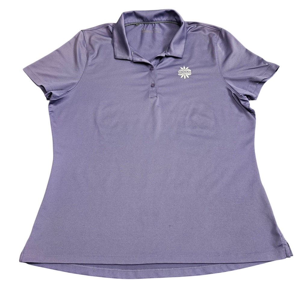 Waikoloa Hawaii Golf Polo Shirt Womens XL Purple Activewea Big Island Cap Resort